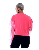 Load image into Gallery viewer, Queen Niya Organza Long Sleeved Top - ÈquilibreFashions
