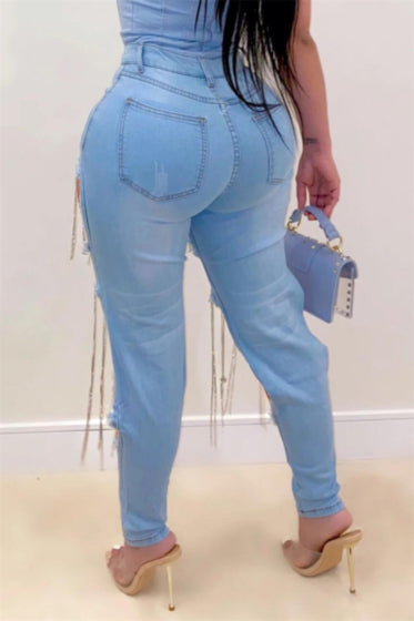 Jacqueline Chained Jeans - ÈquilibreFashions