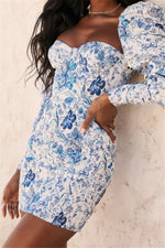 Load image into Gallery viewer, Yolanda Floral Print Puffed Sleeved Dress - ÈquilibreFashions
