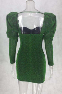 Zaire Square Neckline Puff-Sleeve Dress - ÈquilibreFashions