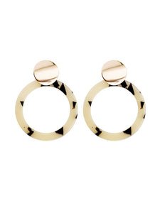 Simple Design Metal Sequin Round Earrings - ÈquilibreFashions