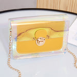 Load image into Gallery viewer, Laser PVC Transparent Chain Crossbody Bags - ÈquilibreFashions
