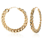 Load image into Gallery viewer, Thick Chain Big Hoop Earrings - ÈquilibreFashions
