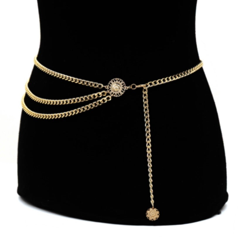 1 pc Three-layer fashion belt body chain - ÈquilibreFashions