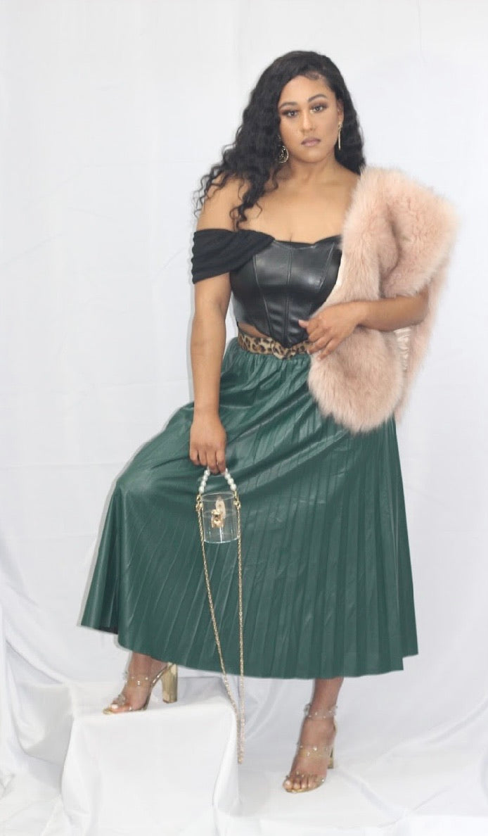 Good Will Hunting Faux Leather Skirt - ÈquilibreFashions