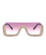 Load image into Gallery viewer, Half frame fashion rheinstone decor sunglasses - ÈquilibreFashions
