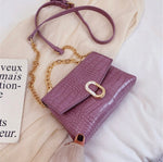 Load image into Gallery viewer, New four colors crocodiles magnetic buckle closure stylish PU crossbody - ÈquilibreFashions
