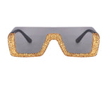 Load image into Gallery viewer, Half frame fashion rheinstone decor sunglasses - ÈquilibreFashions
