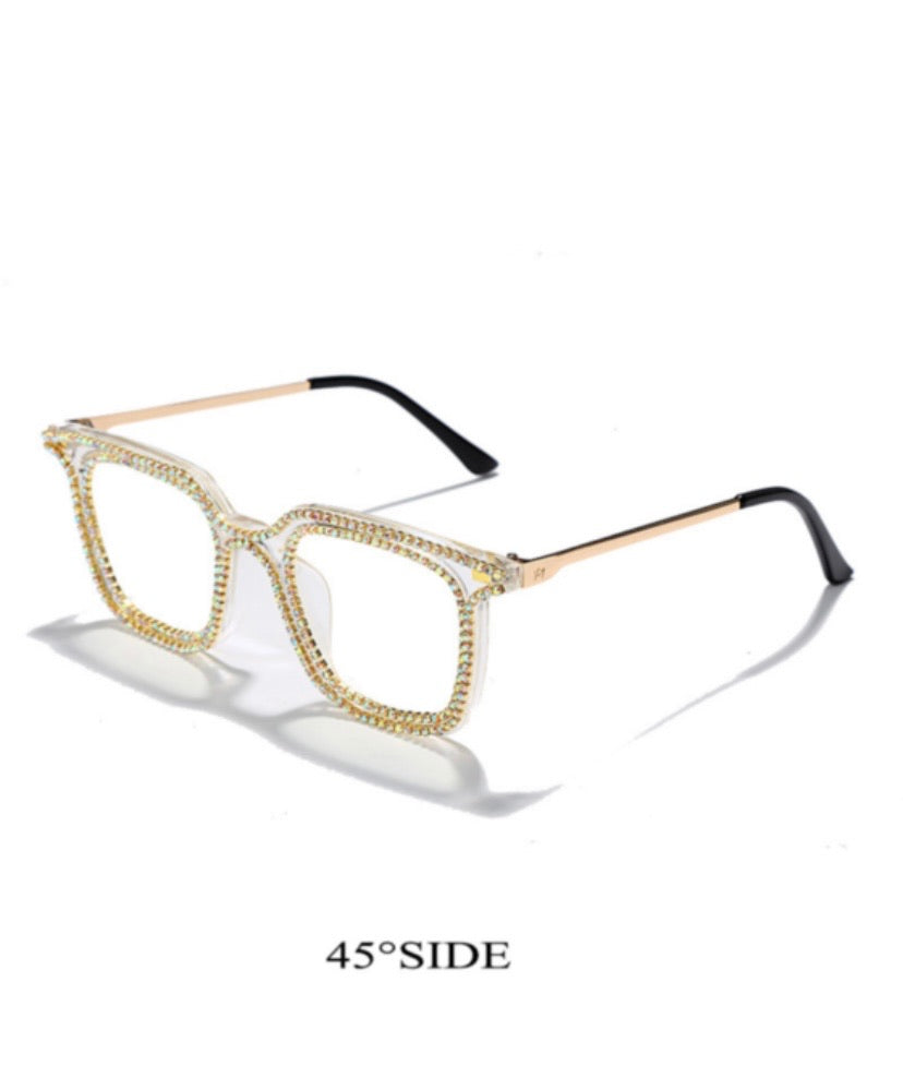 Fashion Frame Rhinestone Glasses - ÈquilibreFashions