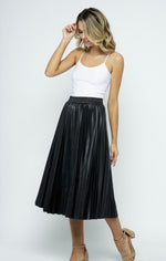 Load image into Gallery viewer, Good Will Hunting Faux Leather Skirt - ÈquilibreFashions
