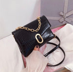 Load image into Gallery viewer, New four colors crocodiles magnetic buckle closure stylish PU crossbody - ÈquilibreFashions
