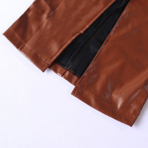 LEATHER SPLIT DRESS - ÈquilibreFashions