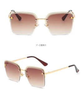 fashion half-frame sunglasses - ÈquilibreFashions