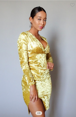 Load image into Gallery viewer, Gold dress - ÈquilibreFashions
