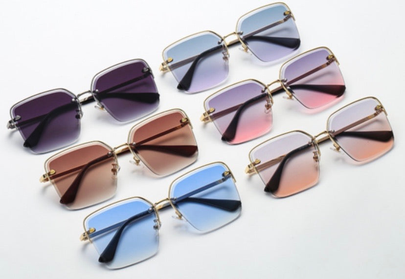 fashion half-frame sunglasses - ÈquilibreFashions