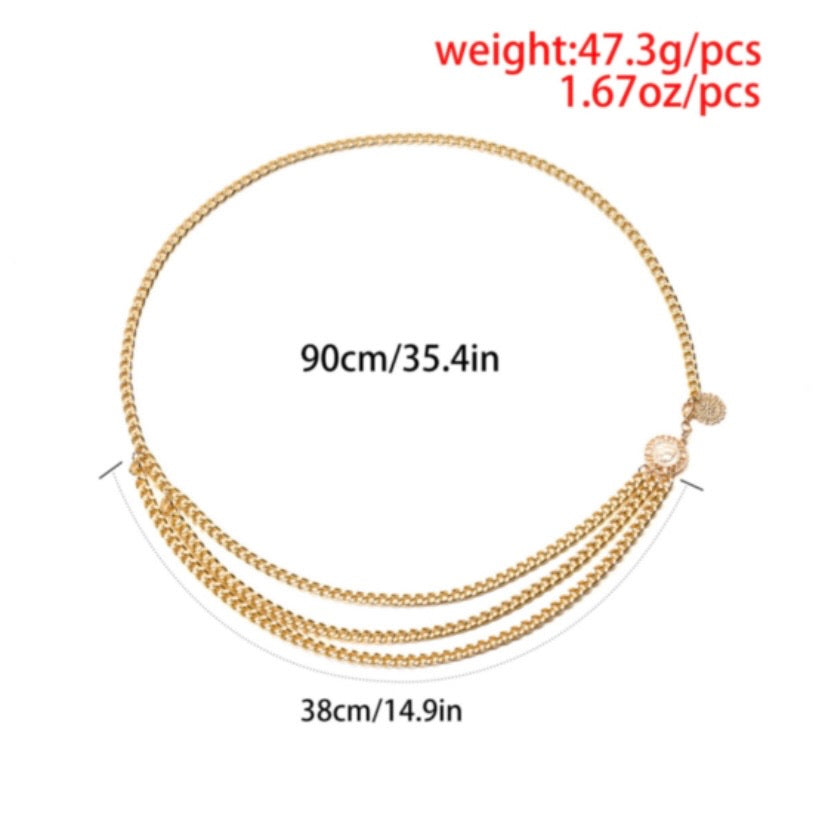 1 pc Three-layer fashion belt body chain - ÈquilibreFashions