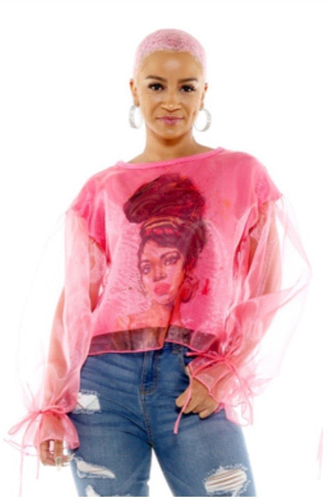 Queen Niya Organza Long Sleeved Top - ÈquilibreFashions