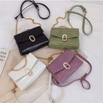 Load image into Gallery viewer, New four colors crocodiles magnetic buckle closure stylish PU crossbody - ÈquilibreFashions
