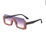 Load image into Gallery viewer, Half frame fashion rheinstone decor sunglasses - ÈquilibreFashions
