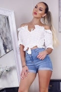 WHITE CROP TOP - ÈquilibreFashions